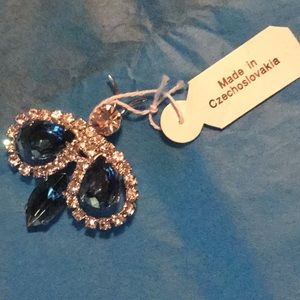 Crystal butterfly pin